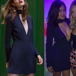 Reformation Campbell Wrap Mini Dress in Blue